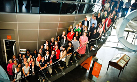 Group of people on stairs