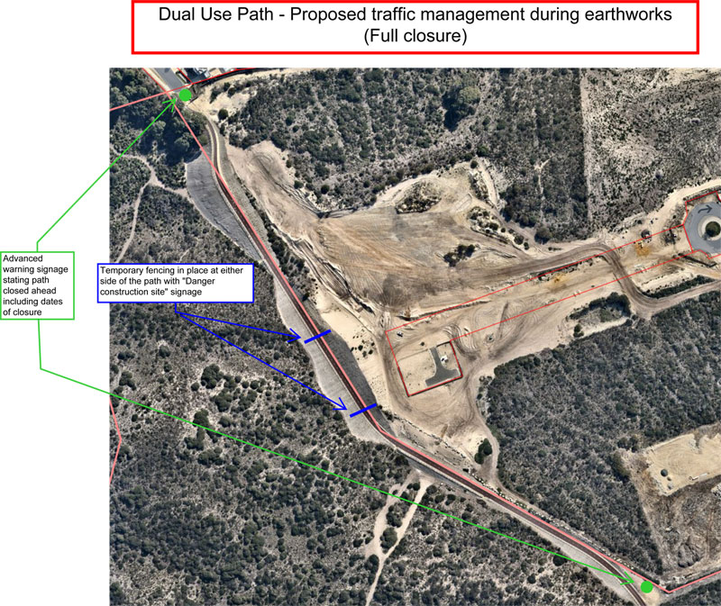 Map of Catalina Beach path closure