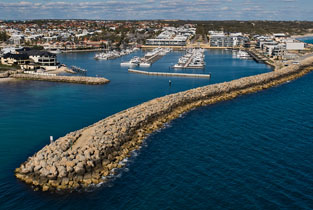 Aerial view of Mindarie Marina