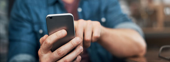 Man using mobile phone