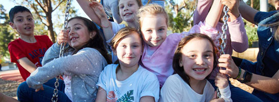 Group of children in a playground