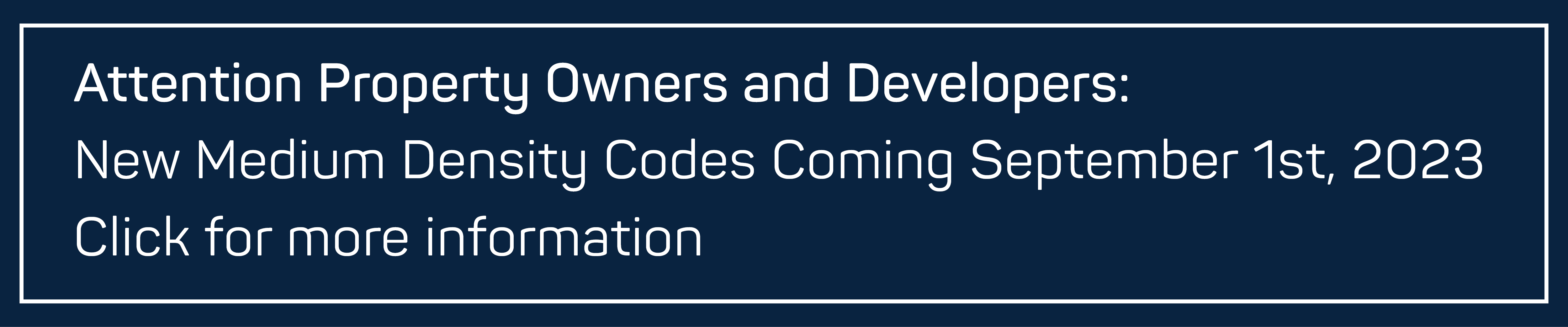 Residential Codes banner