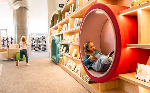 Children in library