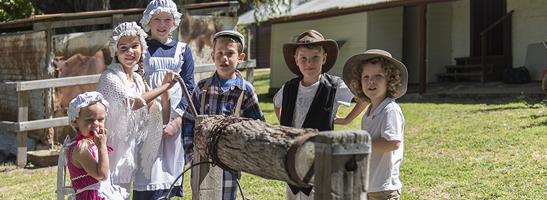 Children in old dress