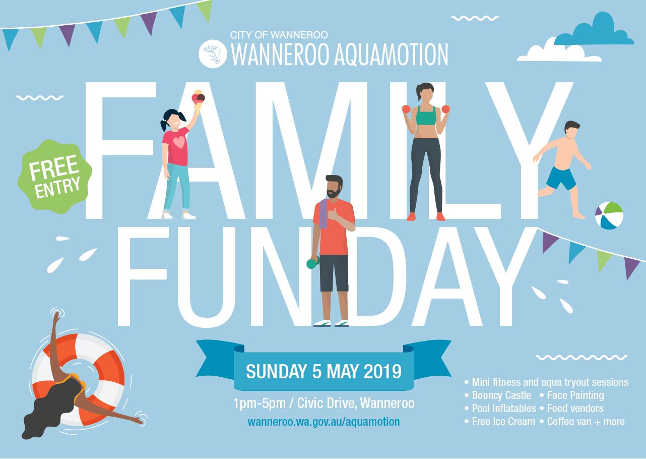 Aquamotion's Family Fun Day will be held on Sunday 5 May.