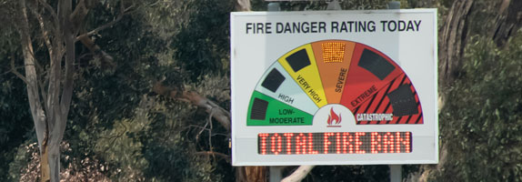 Fire rating category sign