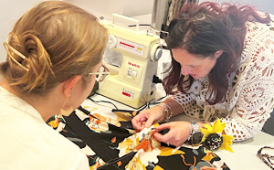 People doing sewing 