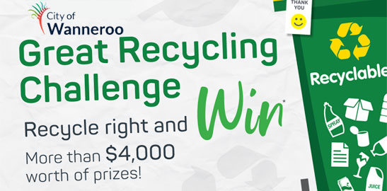Image promoting Great Recycling Challenge