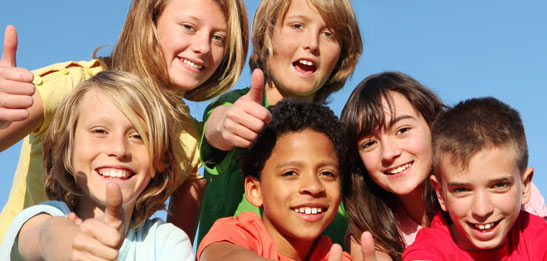 Group of happy children