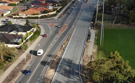 Aerial photo of Hartman Drive