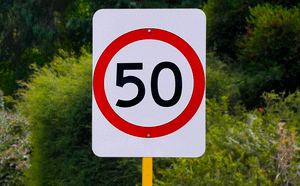50km/hr speed sign