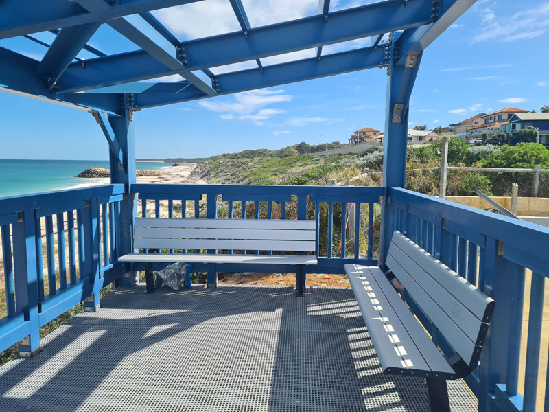 Shade area on beach