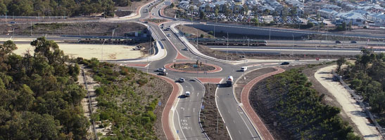 Ariel photo of road junction