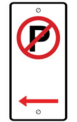 No Parking sign