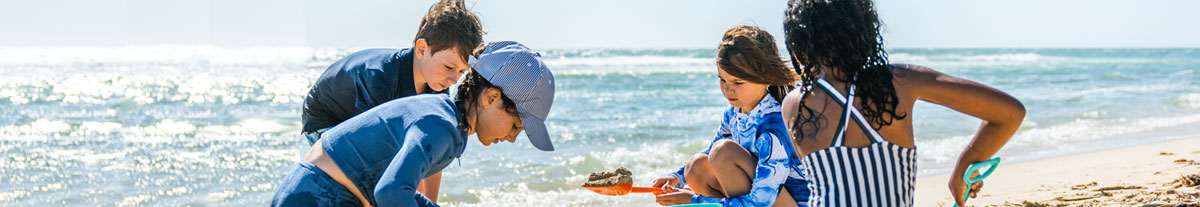 children playing on Yanchep beach