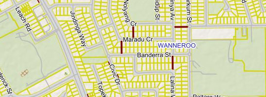 Online map view of Wanneroo