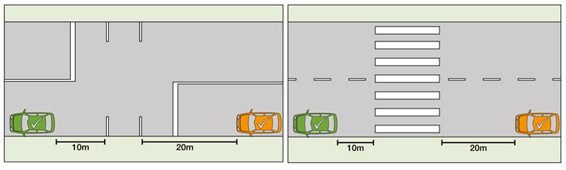 Parking near pedestrian crossings