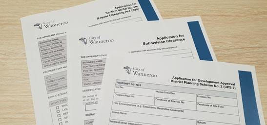 Planning application forms