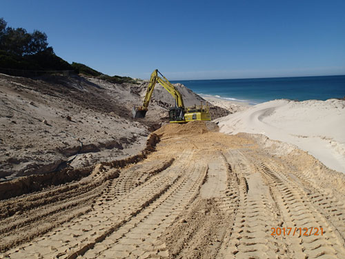 Quinns beach works Jan 2018