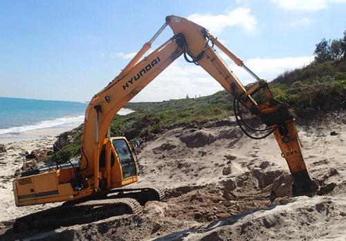 Excavator Quinns Beach