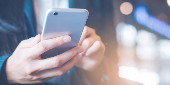 Person using mobile phone