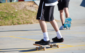 Youth skateboarding