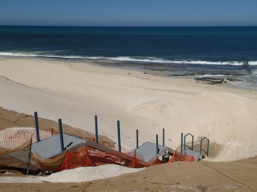 Two rocks beach access construction