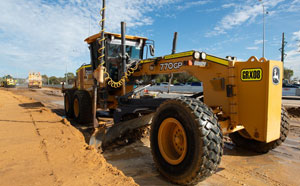 Road grader on Wanneroo Road