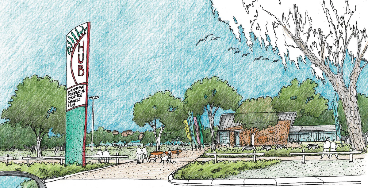 Wanneroo Recreation Centre -  Hub upgrade concept image