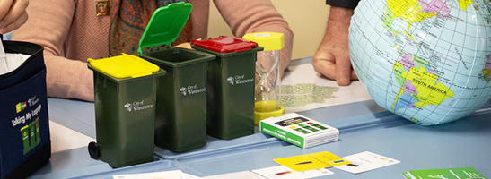 Image of the City's waste education products.