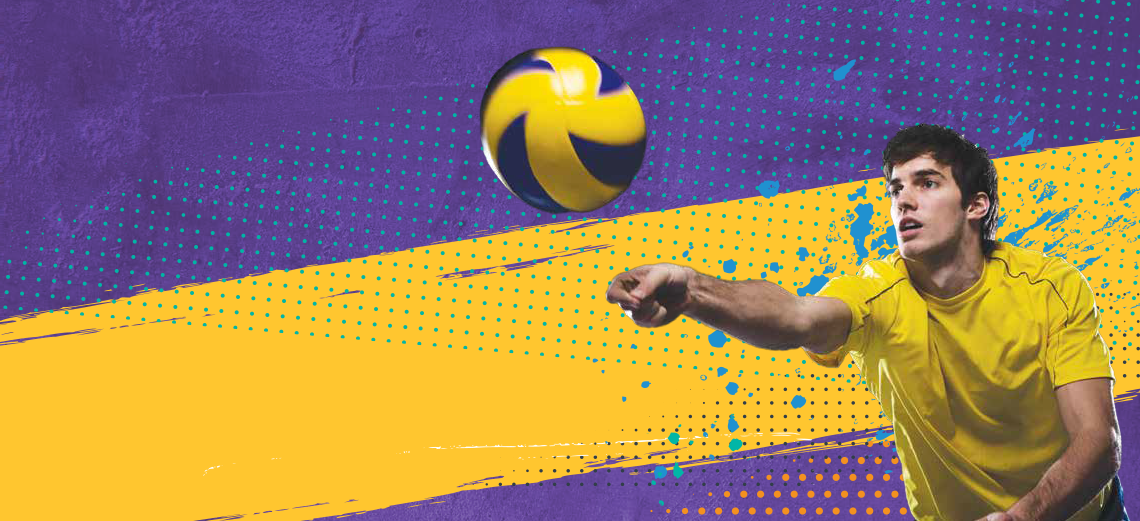 Man with volleyball