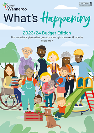 Cover image What's Happening July 2023 - Budget information