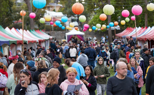 Crowd of people at an event