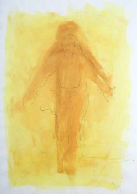 Statue Sketch, Jon Tarry. Acquired 2001, Pencil and Wash.