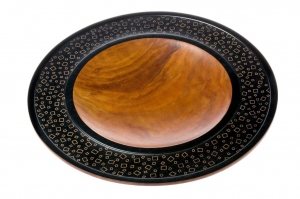 Curly Grain Jarrah Platter, Clive Kendrich. Acquired 2004, Wood (Jarrah)