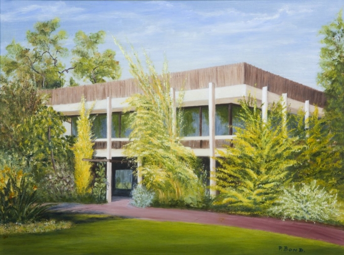 Old Wanneroo Shire Building, P.M. Bond. Acquired 1979, Oil