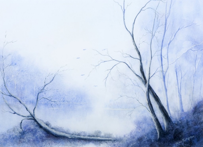 Blue Mood, Jean Simpson. Acquired 1989, Watercolour