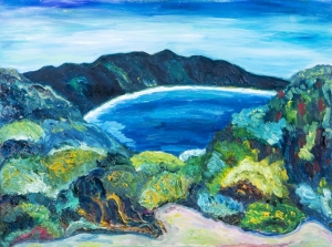 The View from Cave Point, David Edgar. Acquired 1997, Oil on Hardboard