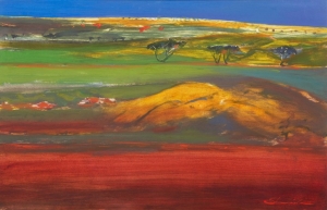 Ridges on Black Ranges, Russell Sheridan. Acquired 1994, Oil on Board
