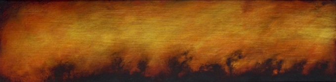 Long Fire, Merrick Belyea. Acquired 2001, Oil on Board