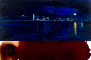 Approaching Night 3, Jo Darbyshire. Acquired 2001, Oil and Red Gum Resin on Canvas