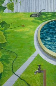Orchestrating the Grapevine 1, Indra Geidans. Acquired 2001, Oil on Board