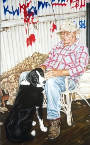 Taking a Moment, Mecah White. Acquired 2002, Oil on Canvas