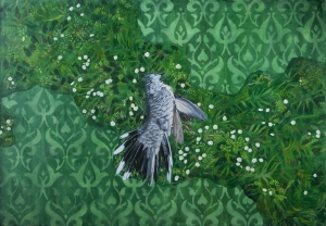 Spring’s Lament 1, Clare McFarlane. Acquired 2013, Acrylic and Spray Paint on Canvas