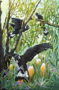 Amidst the Tuarts, Corinne Scott. Acquired 2014. Acrylic
