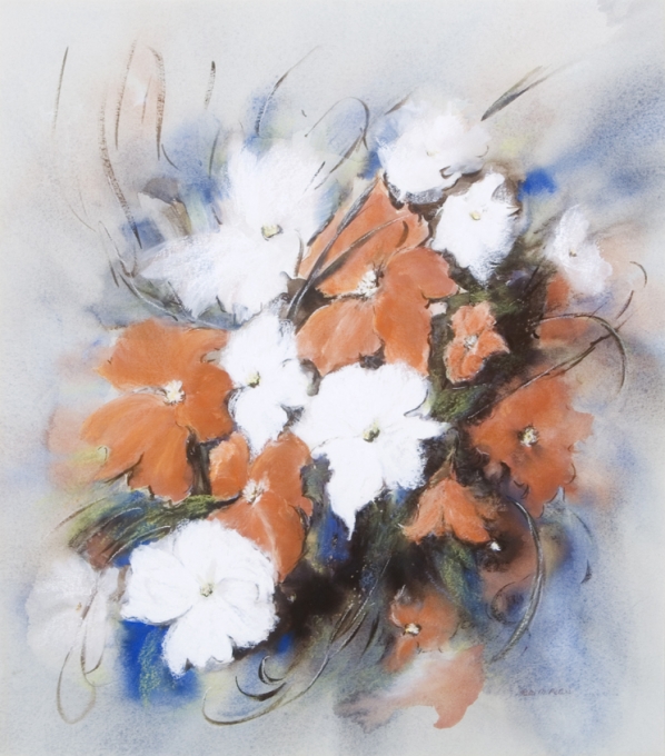 Petunias, Rita Peters. Acquired 1983, Pastels