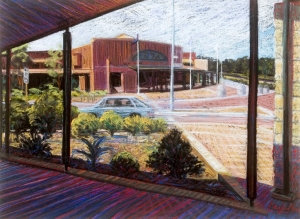 View of Wanneroo Civic Centre, Linda Van Der Merwe. Acquired 2006, Pastels
