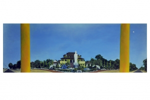 Temple, Evandale Road, Marangaroo by Alan Muller. Acquired 2019.Acrylic on canvas