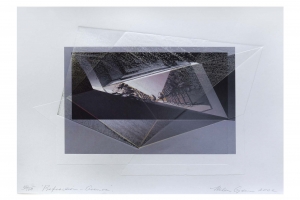 Refraction Avenue, Helen Geiger. Acquired 2020. Print and embossing on paper.