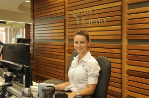 City of Wanneroo Civic Centre, Wanneroo, Customer Service officer at reception desk
